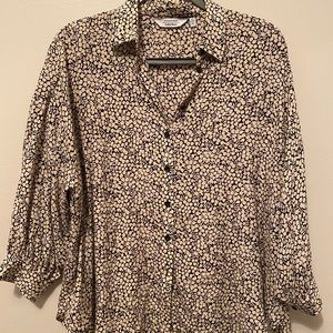 & other stories 3/4 sleeve floral button down